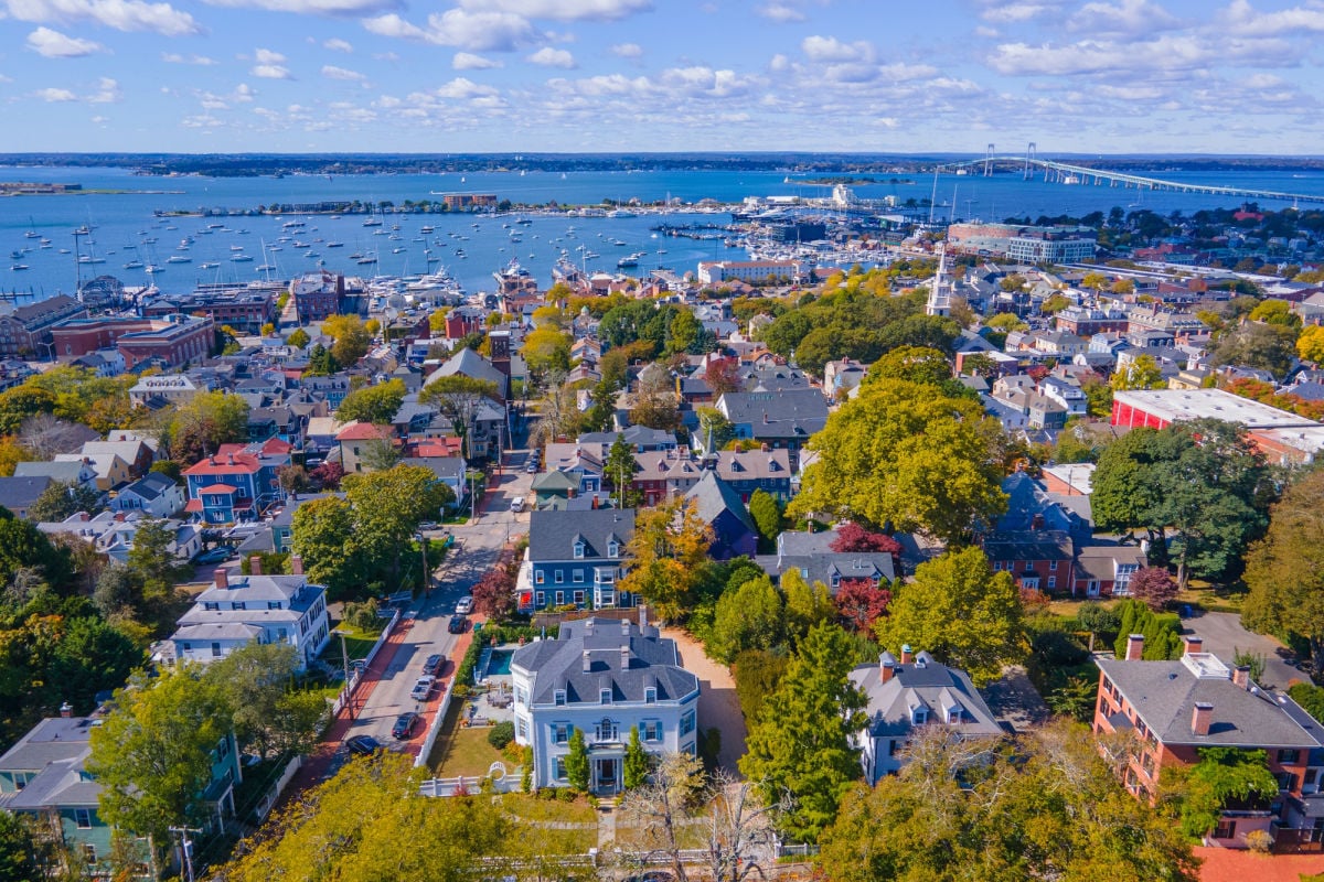 Aerial view of Newport, RI